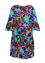 Korte jurk in viscose met raglanmouwen en bloemenprint