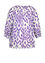 Tweekleurige blouse in viscose met frou-frou kraag