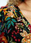 Lange jurk in viscose met bloemenprint en borduurwerk aan de kraag